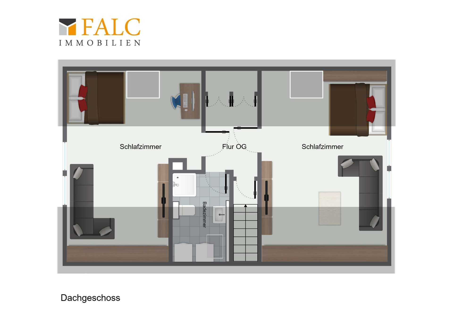 Grundriss OG möbliert